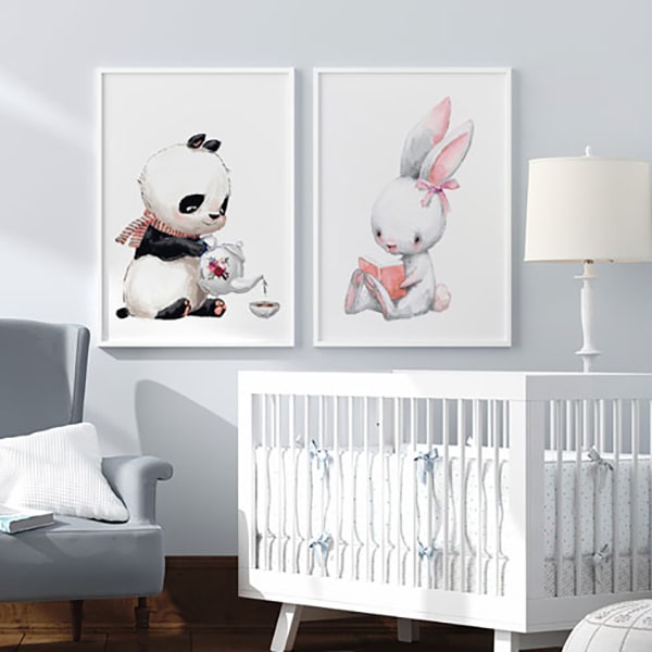 تابلوهای دیواری در دکوراسیون اتاق خواب نوزاد