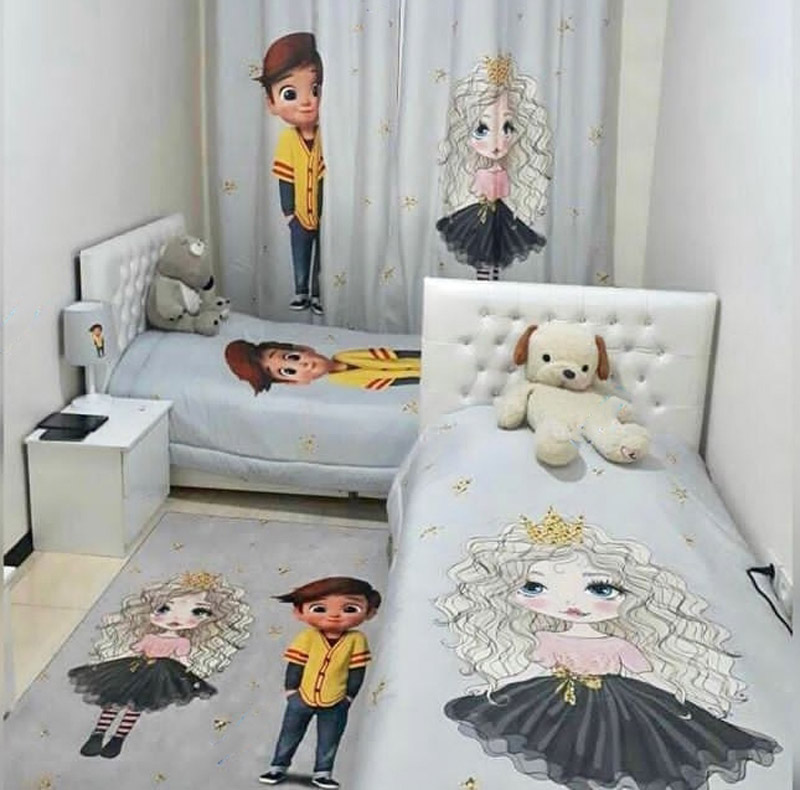 روتختی و فرش کودکانه طرح دار