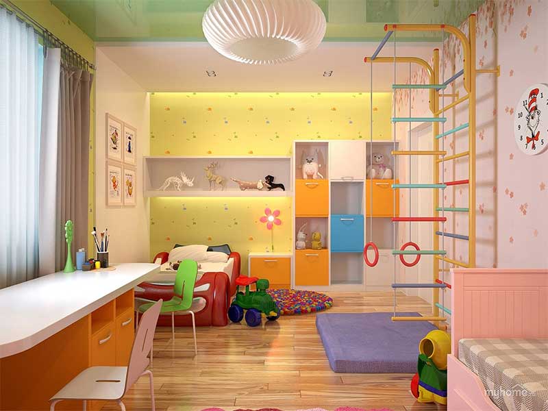 دکوراسیون رنگی اتاق کودک