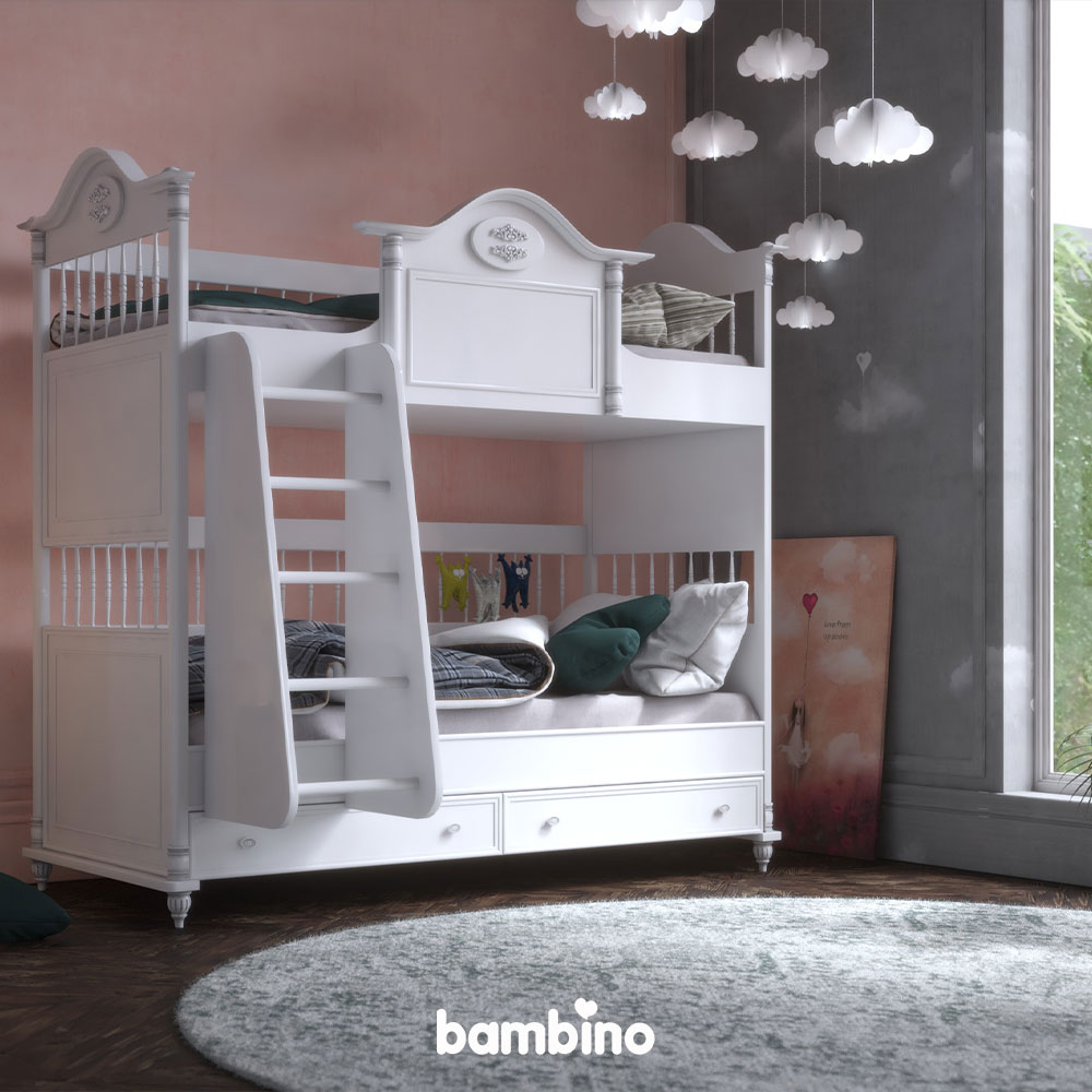 تخت دو طبقه نوزاد نوجوان رمانتیک بامبینو