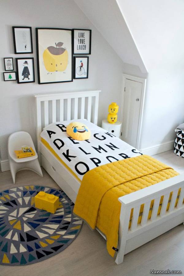 رنگ زرد اتاق دخترانه