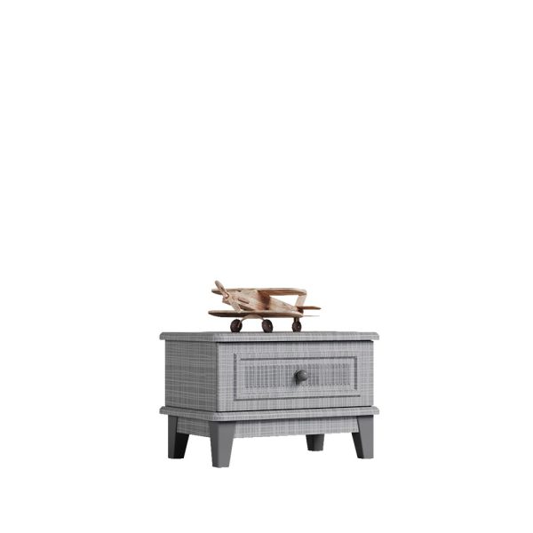 پاتختی طوسی کنار تختی کشو دار