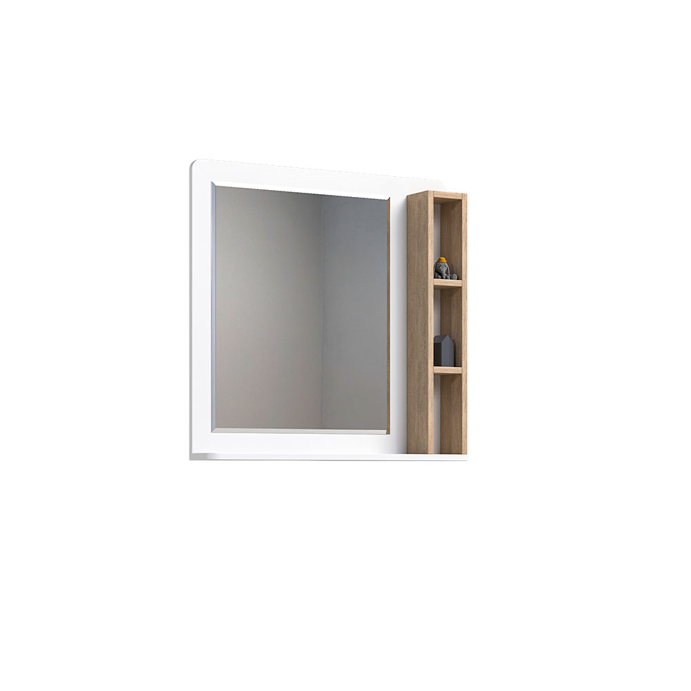 قاب آینه سیسمونی سفید ساده مناسب اتاق کودک نوجوان و بزرگسال