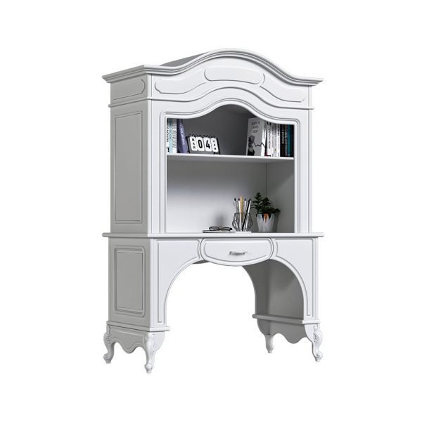 کتابخانه با میز تحریر تماما ام دی اف با طراحی شلف طبقاتی