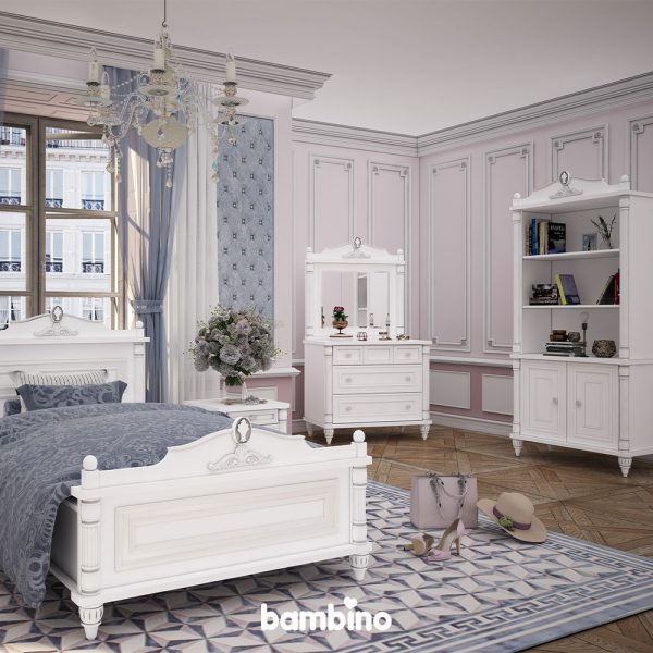 سرویس خواب جوان اسپرت دخترانه و پسرانه تمام سفید