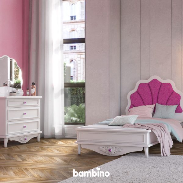 ست تخت یک نفره و میز آرایش دخترانه