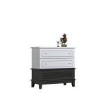 دراور سفید طوسی سه کشو ام دی اف روکش دار اسپرت