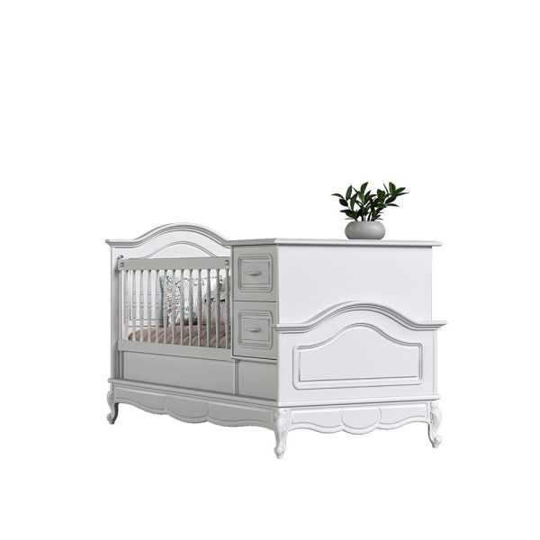 تخت نوزاد نوجوان شو قابل تبدیل به تخت نوجوان یا گهواره و دو صندوق مجزا