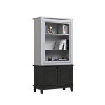 کتابخانه اتاق خواب با شلف و کمد مجزا با طراحی ظریف و شیک