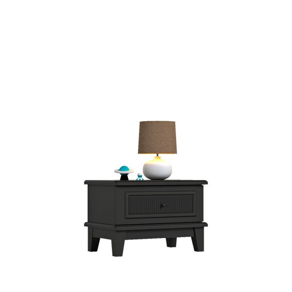 پاتختی کشو دار کنار تختی کشو دار طوسی