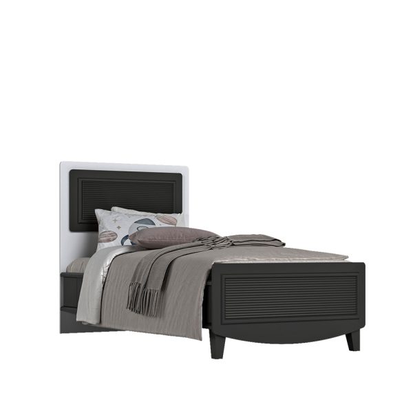 تخت خواب یک نفره محافظ دار طوسی اسپرت دخترانه و پسرانه