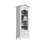 ویترین اسباب بازی شیشه ای تک درب پایه دار با طبقات چوبی تمام ام دی اف