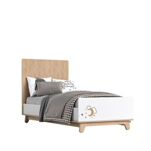 سرویس تخت کودک و نوجوان یک نفره با طرح کودکانه ماه و ستاره