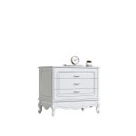 دراور جدید سه کشو سفید پایه دار