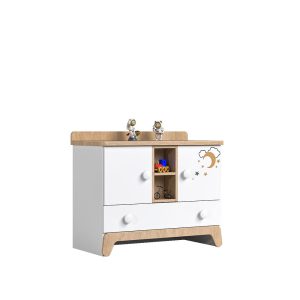 صندوق و دراور تخت خواب کودک سه کشو اتاق کودک و نوجوان طرح دار