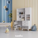 میز تحریر با کتابخانه سرویس یک نفره مدل آرسین