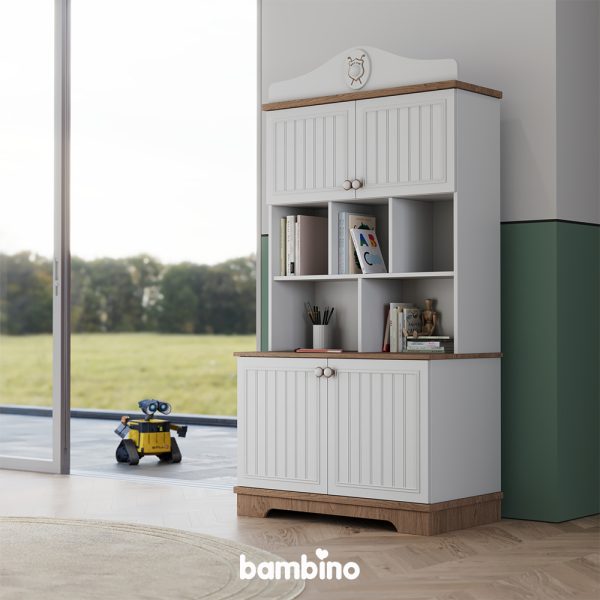 کتابخانه جادار و شیک اتاق خواب کودک