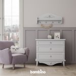 دراور شیک و جادار دخترانه و شلف دیواری