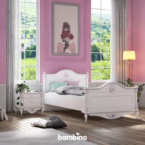 تخت دخترانه بزرگسال یک نفره سایز 100