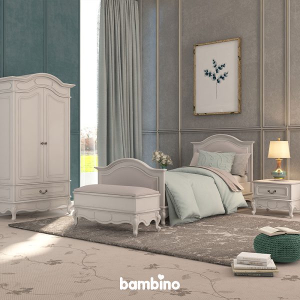 سرویس یک نفره کلاسیک به همراه تخت بزرگسال در دو سایز 100 و 120