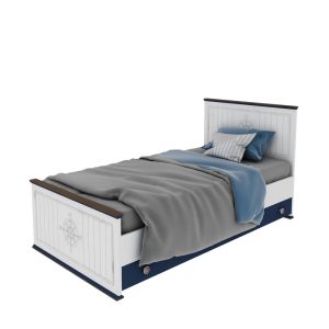 تخت خواب پسرانه 120*200 سرویس یک نفره مدل کاپیتان - تخت یک نفره پسرانه