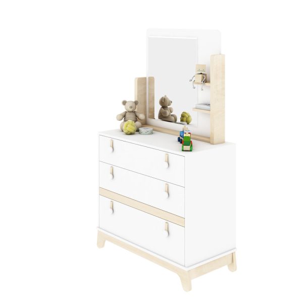 ست دراور سه کشو جادار و باکیفیت و قاب آینه اتاق خواب کودک