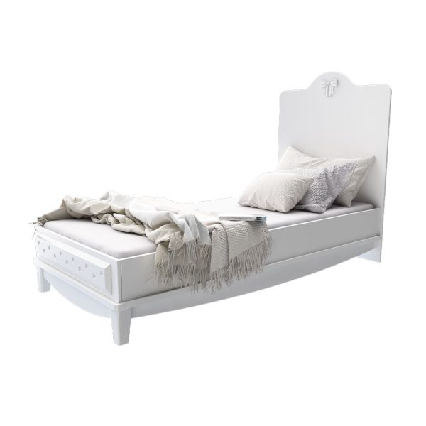 تخت بچه گانه سایز یک نفره 180 در 80 سفید