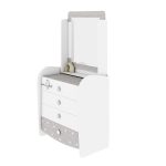 دراور چهار کشو و قاب آینه کودکانه مستطیل مناسب اتاق کودک و نوجوان با طرح فانتزی