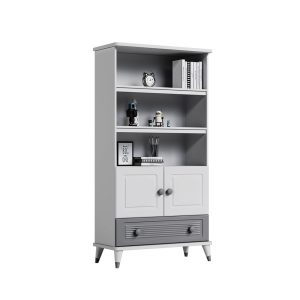 کتابخانه سفید طوسی اتاق جوان و یک نفره طوسی رنگ