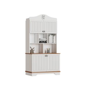 کتابخانه نوجوان دو درب با طراحی شلف طبقاتی و کمد