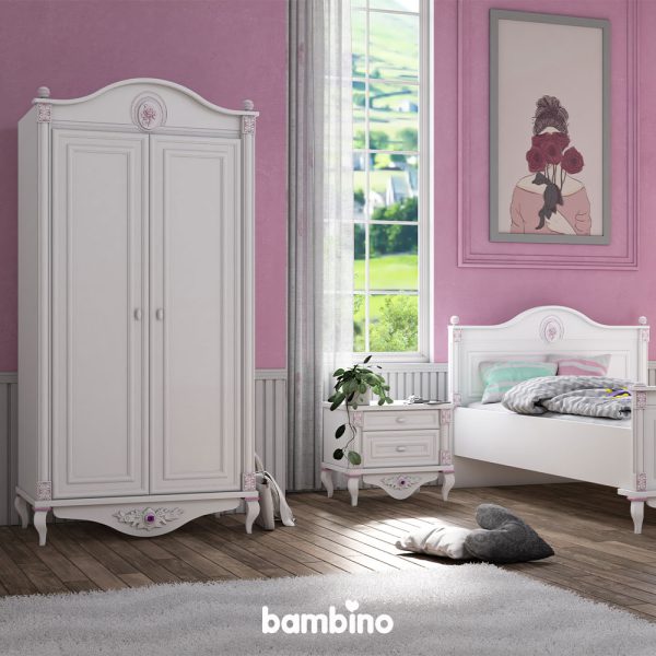 کمد دو درب سفید سرویس خواب