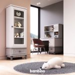 ویترین و میز تحریر با کتابخانه طوسی