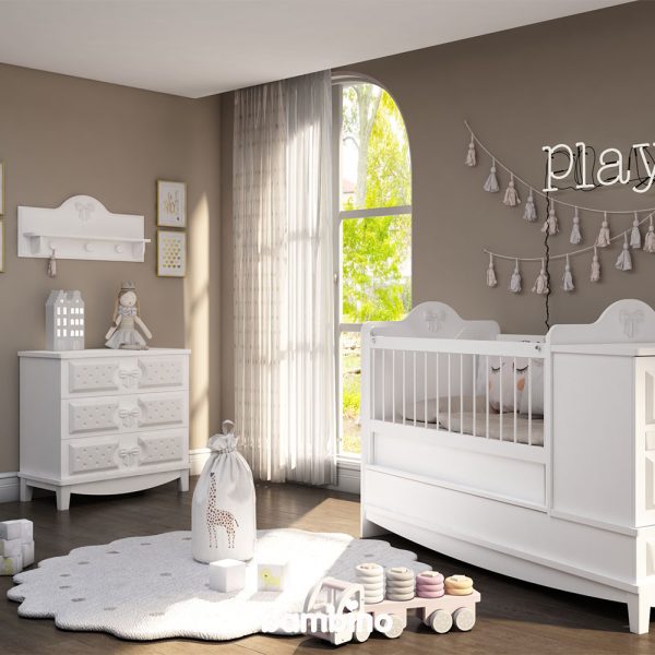 شیک ترین سرویس اتاق نوزاد به همراه دراور سه کشو