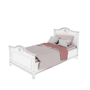 تخت خواب سفید جوان سایز 100 یک نفره سفید با کیفیت درجه یک