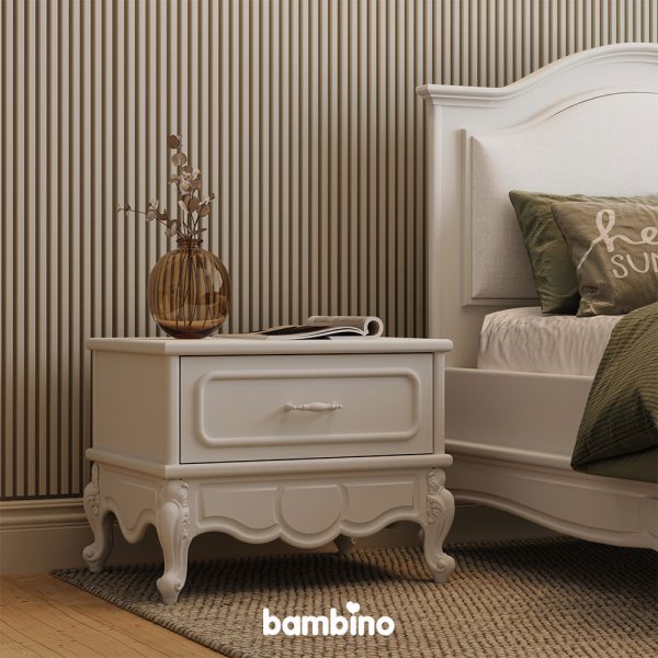 پاتختی تک کشو سفید