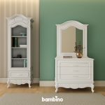 ویترین و دراور آینه تمام سفید با بهترین کیفیت