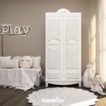 کمد دو درب فانتزی سفید مخصوص سیسمونی