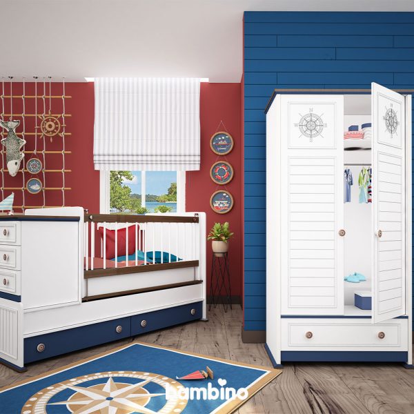 تخت و کمد پسرانه شیک و به روز طرح کاپیتان ملوان