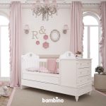 تخت نوزاد و نوجوان چهار منظوره سیسمونی نوزاد رومانتیک - تصویر 2