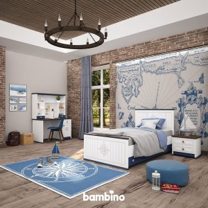 سرویس خواب یک نفره طرح ملوان پسرانه