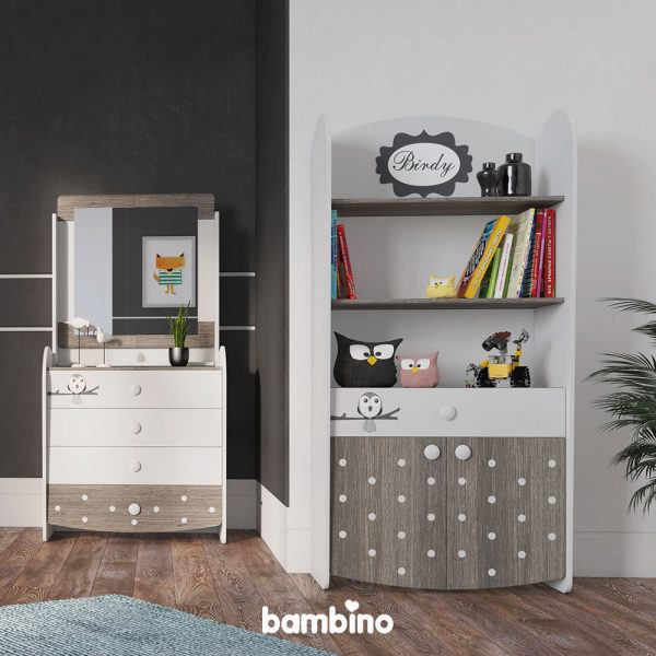 کتابخانه و میز آرایش سرویس نوجوان و یک نفره اتاق خواب