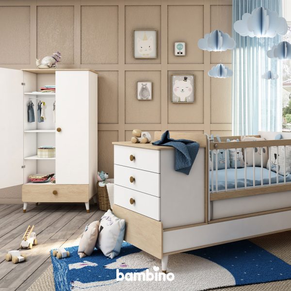 تخت نوزاد نوجوان چهار منظوره قابل تبدیل به تخت نوجوان و میر تحریر