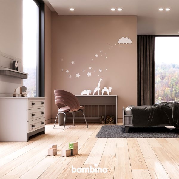 تخت نرده ای کودک و ننو سرویس مدل نیو راشل - تصویر 3