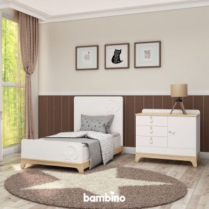 تخت خواب بچه گانه سرویس نوجوان سایز 80 و صندوق دراور