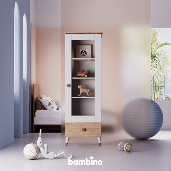 ویترین اسباب بازی با کشو پایه دار با طرح خاص و شیک