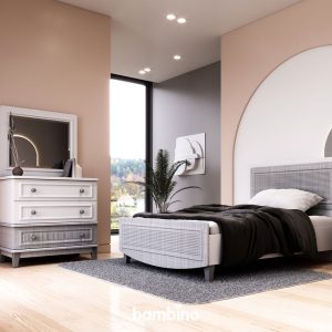 سرویس خواب یک نفره شامل تخت یک نفره و بزرگسال و میز آرایش