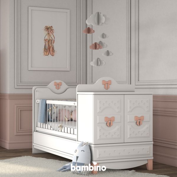 تخت نوزادی نوجوانی چهارمنظوره سرویس سیسمونی مدل پاپیون - تصویر 2