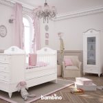 تخت و ویترین عروسک سرویس خواب نوزاد و سیسمونی