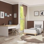 تخت نوجوان و کودک سایز 80 و میز تحریر کودکانه