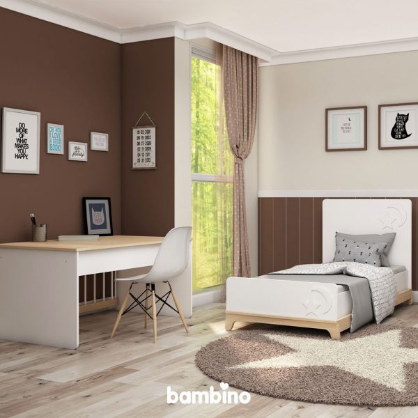 تخت نوجوان و کودک سایز 80 و میز تحریر کودکانه